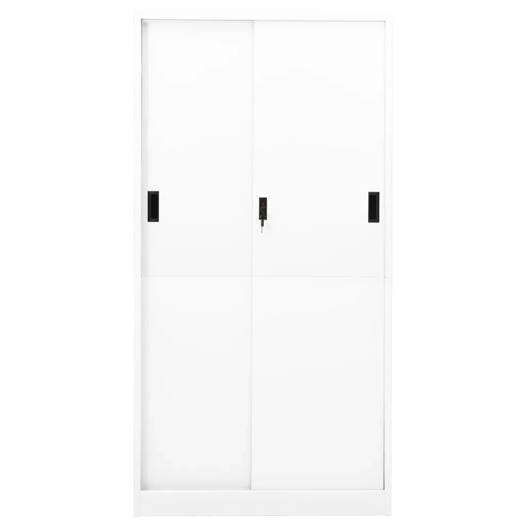 Armadio per Ufficio Anta Scorrevole Bianco 90x40x180 cm Acciaio cod mxl 65507