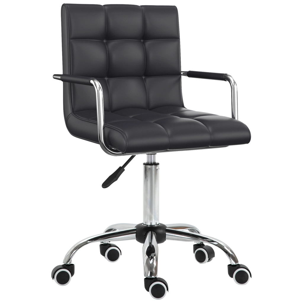Sedia da Ufficio ¨C zephmum ¨C Pelle PU Nero 52.5x54x84-99cm