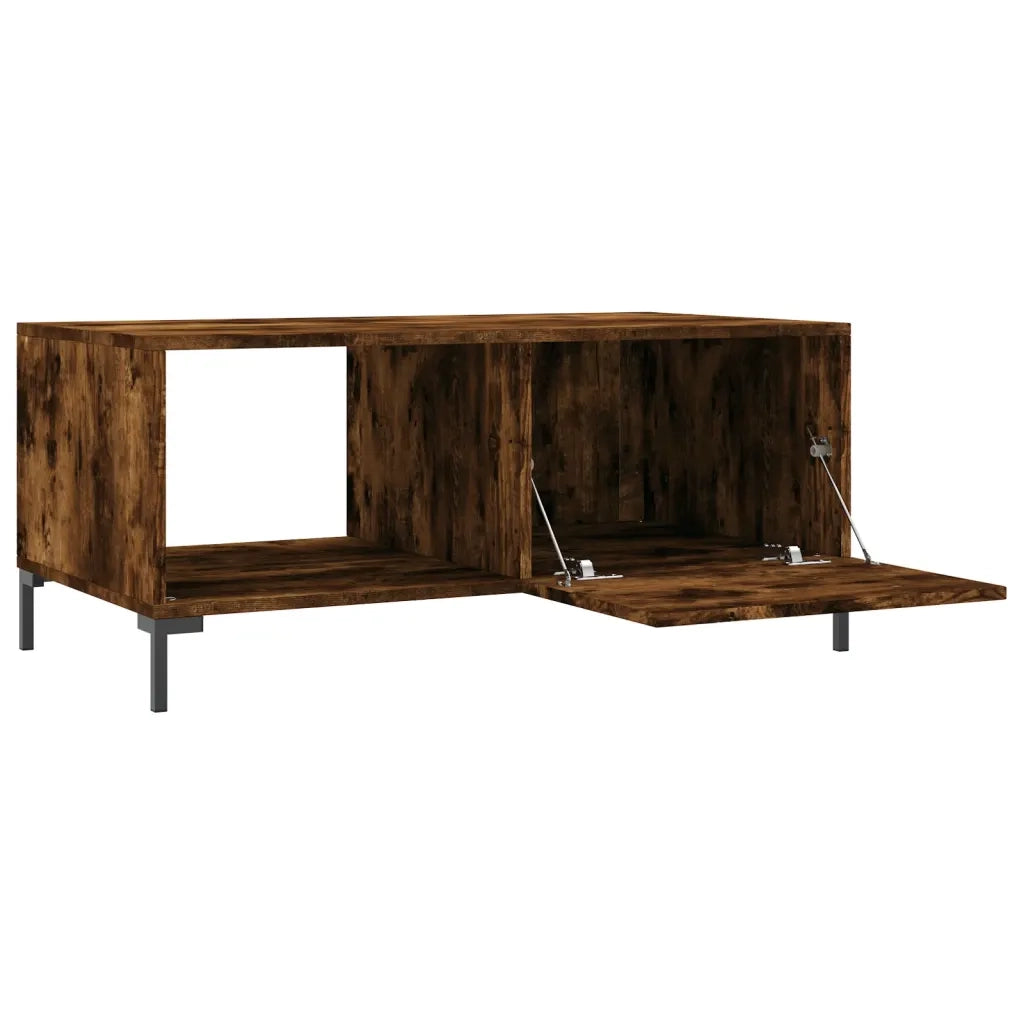 Tavolino da Salotto-Tavolino da soggiorno-Tavolo Rovere Fumo 90x50x40cm in Legno Multistrato 953406