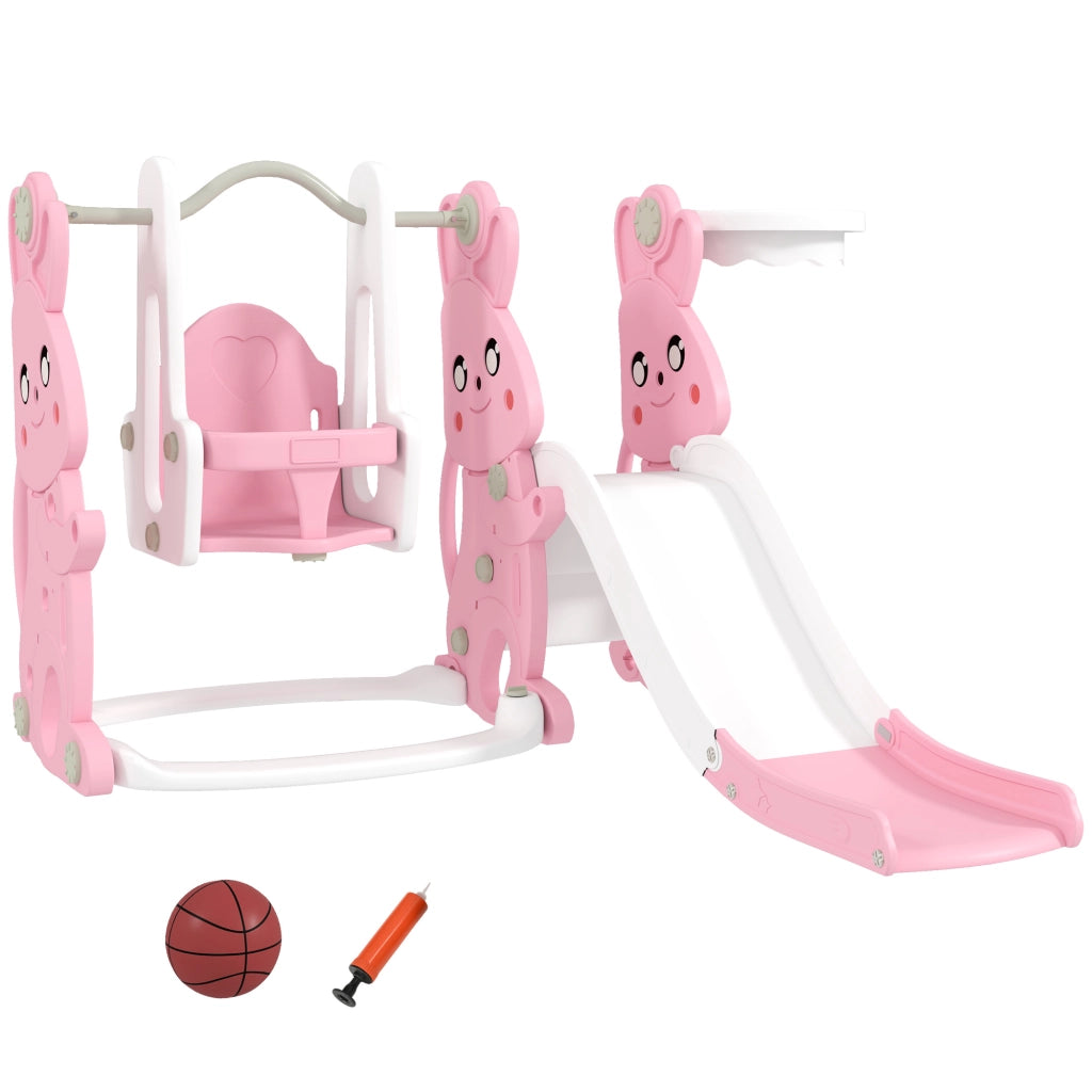 Set giochi giardino bambini 4in1 ¨C zephmum ¨C rosa, 147.5x160x107cm