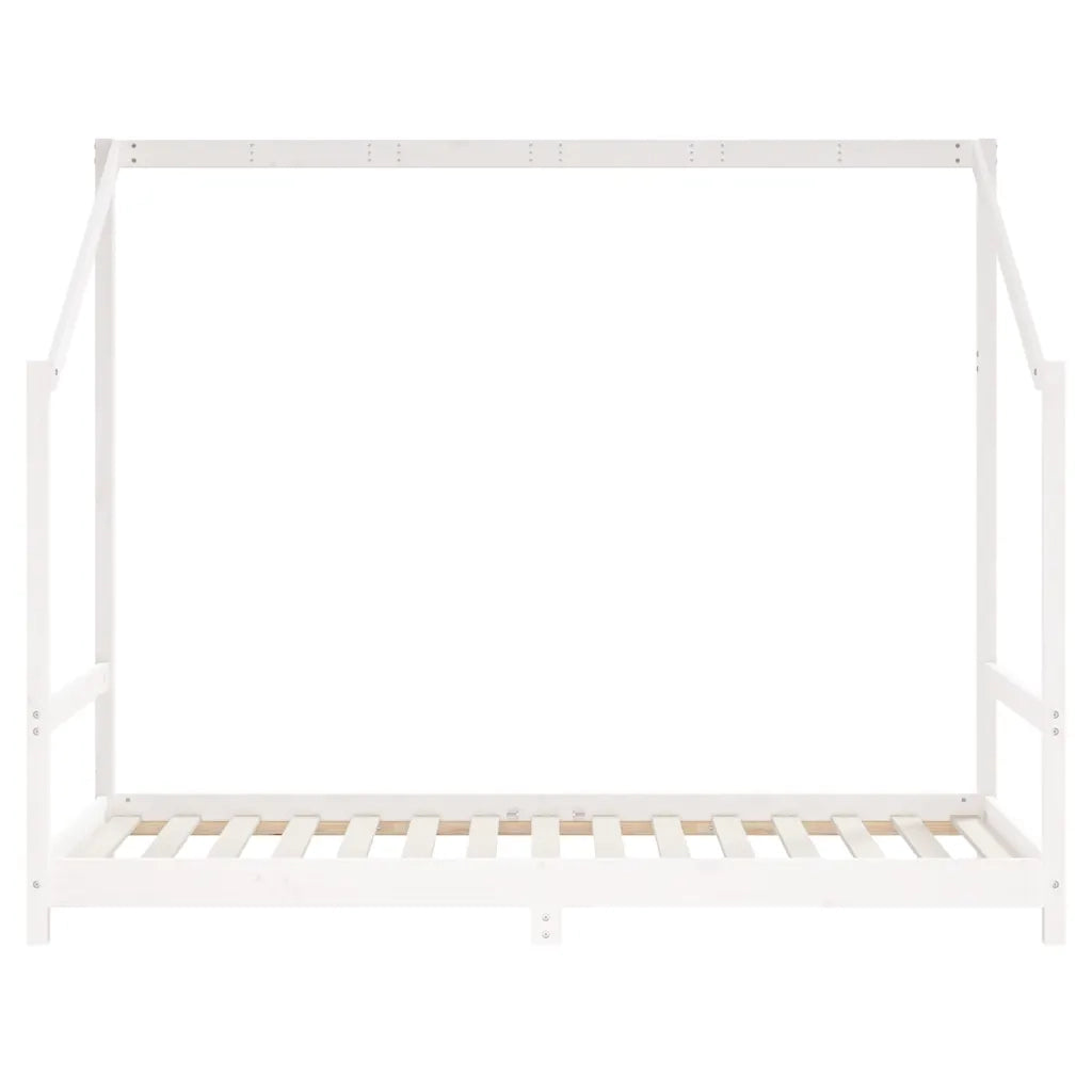 Giroletto per Bambini Bianco 90x190cm in Legno Massello di Pino