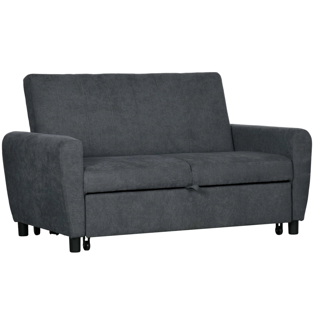 Divano Letto Clic Clac con Schienale Regolabile in Tessuto Velluto ¨C Minimal ¨C Grigio 148x87x88 cm