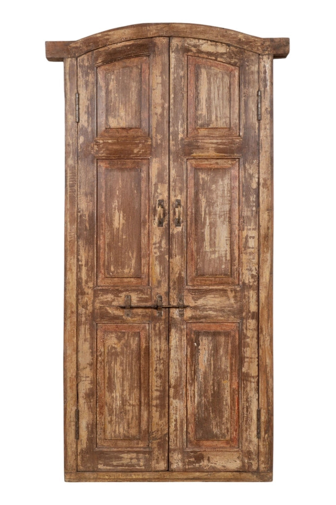 Biscottini Porta portone in legno massello e ferro da interno o da esterno vecchia e antica medievale
