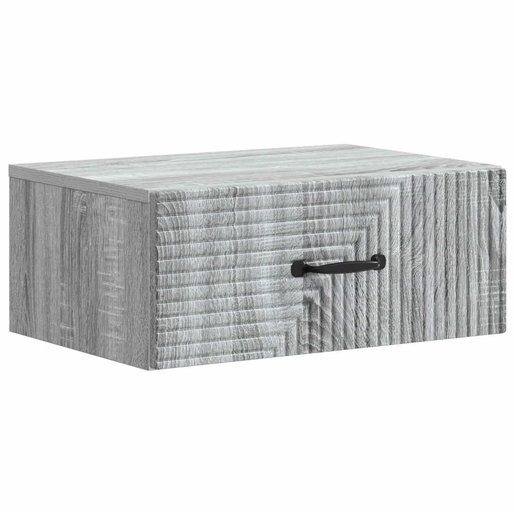Mobiletto da notte a muro Grigio Sonoma 49 x 34,5 x 20 cm 898627