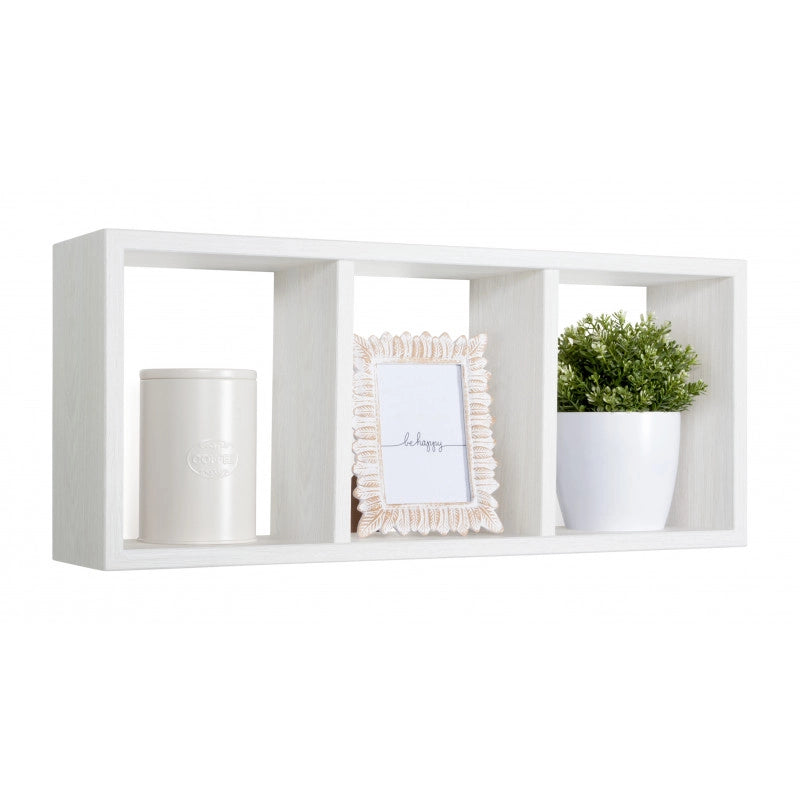 Mensola da Muro, Libreria Sospesa, Libreria da Parete, Scaffale da Parete, Rovere Sbiancato, 70x30 p15,5 cm - Tristano