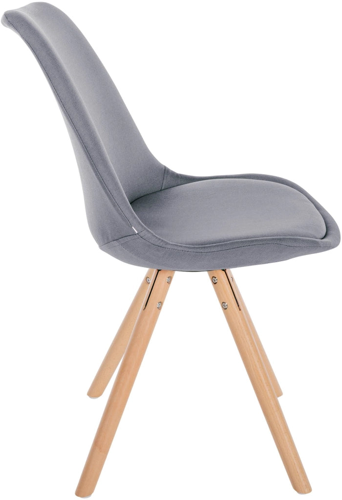 Sedia Sofia Tessuto grigio chiaro,natura (rotondo)