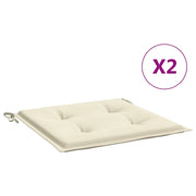 Cuscini per Sedia 2 pz | Cuscini per sedie Crema 40x40x4 cm in Tessuto Oxford