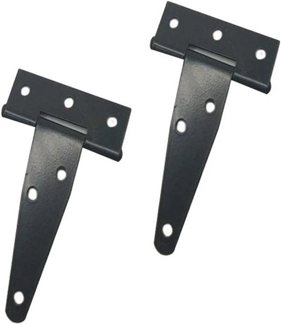 Serrature a T per Porta di Servizio Pesante - 8 Pollici - Porta Lunga - Verniciata di Nero