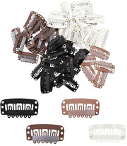 Estensioni capelli 60 pezzi - Clip U - Acciaio inossidabile - Accessori pruiche multifunzionali - Gomma morbida - Sicurezza DIY - Clip pruiche