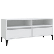 Mobile TV multimediale mensola TV credenza mobile TV sala da pranzo soggiorno camera da letto 100 x 34,5 x 44,5 cm legno ingegnerizzato bianco 02_0025471