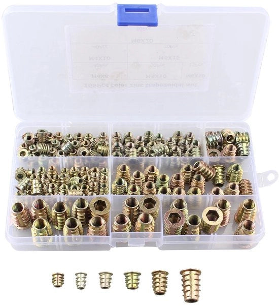 Set di Viti a Scudo a 165 Pezzi - Viti a 6 Venti - Lega di Zinco - M4/M5/M6/M8 - Duraturo e Resistente all'Ossidazione - Incluso Cassetto di Riposo