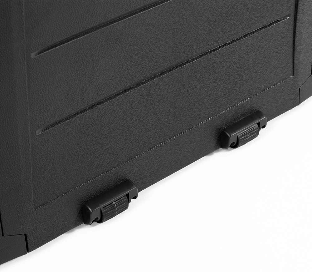 Baule da Giardino 270 l Portacuscini Polyrattan Organizer Balcone Coperchio Richiudibile