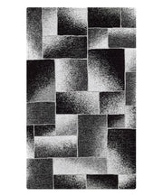 Tappeto Arredo TETRIX NERO salotto soggiorno camera, disegno geometrico stile mondrian arte moderna, multiuso lavabile antiscivolo cm.175x240