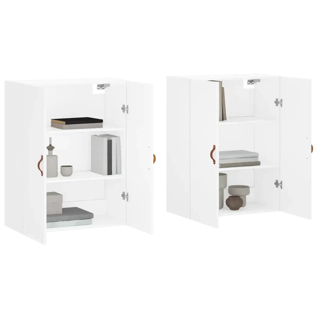 Armadietto a Muro | Mobili a Parete 2 pz Bianchi 69,5x34x90 cm