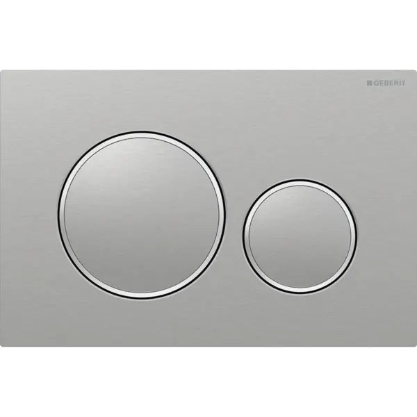 PLACCA DI COMANDO SIGMA20 DOPPIO TASTO  ACCIAO INOX     GEBERIT