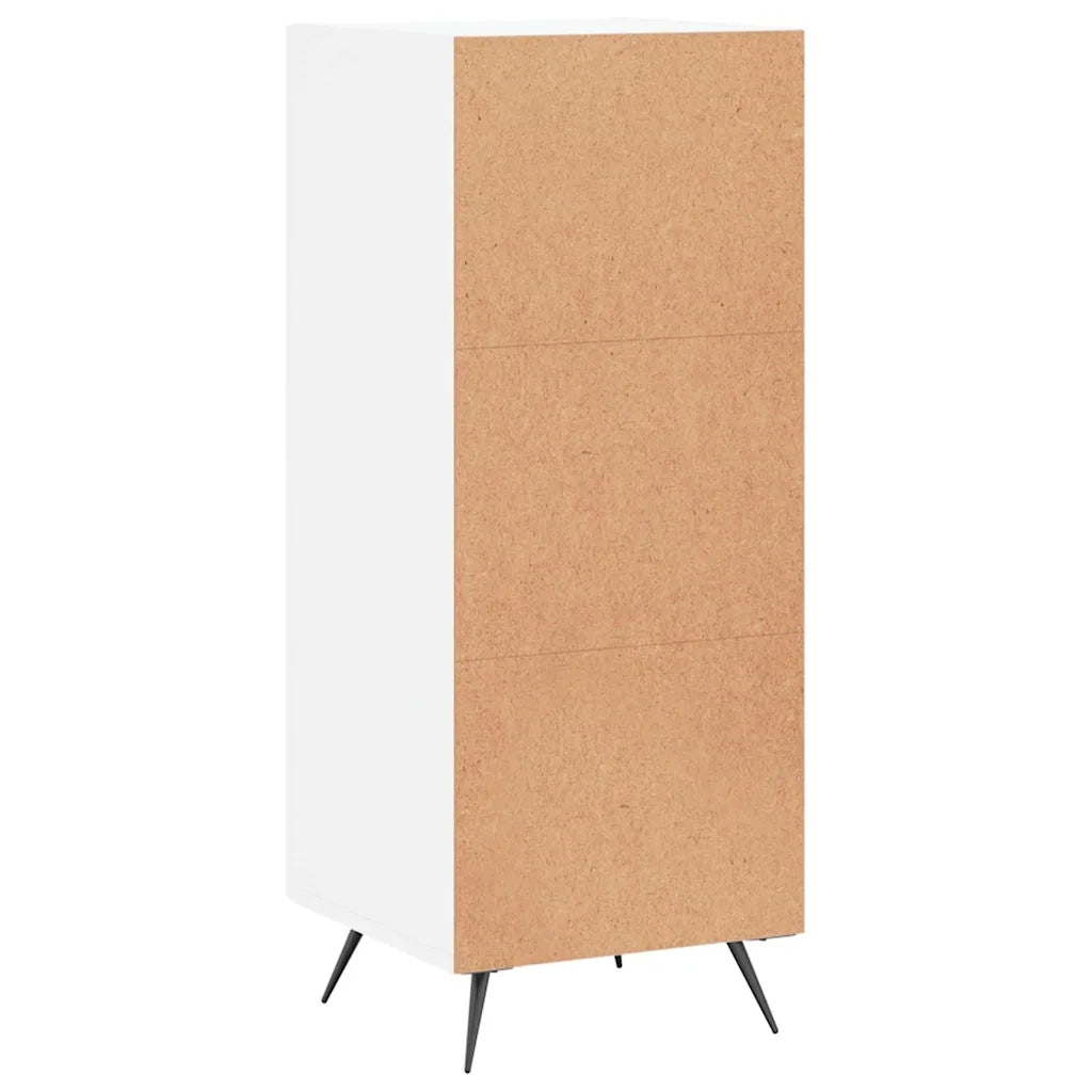 Credenza Bianco Lucido 34,5x34x90 cm in Legno Multistrato 828766