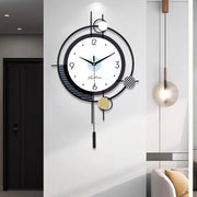 Decorative orologio da parete in metallo per ambienti interni ed esterni, non ticcante, funzionante con batterie, da 15x23 pollici