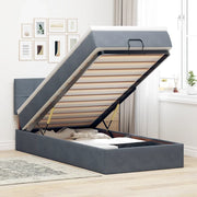 Struttura Letto Pouf con Materasso 90x200 cm in Velluto 3311748