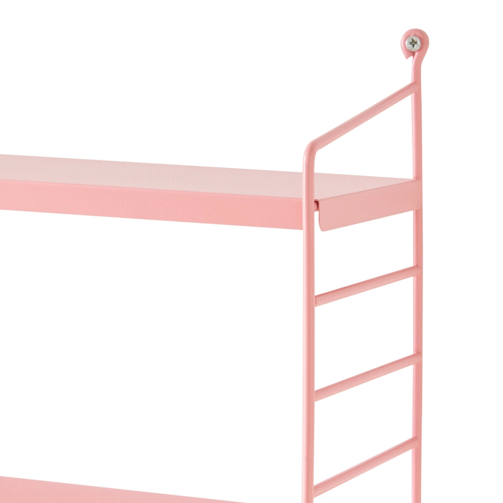 Set di 2 Scaffali da Parete Strängnäs a 3 Ripiani Regolabili  50 x 60 x 15 cm Acciaio Rosa [en.casa]
