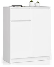 Cassettiera AKORD K80 Cassettiera Bianca 80 cm 2 ante 1 cassetto 80x40x99 cm