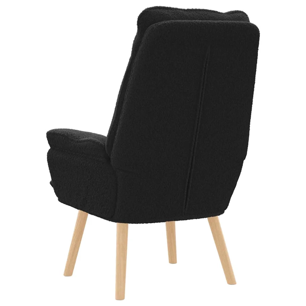 Poltrona | Sedia Relax Nero 69 x 74 x 93 cm Tessuto Sherpa