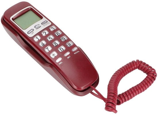 Telefono a filo con display LCD - Multifunzionale - Risonanza regolabile - Facile da usare - Adatto per anziani e bambini -Telefono fisso