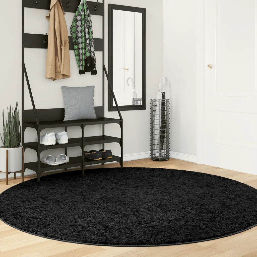 Tappeto del soggiorno | Tappeto OVIEDO a Pelo Corto Nero ? 200 cm