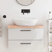 Piano Bagno 80x40x(2-4) cm in Legno Massello Non Trattato 3156021