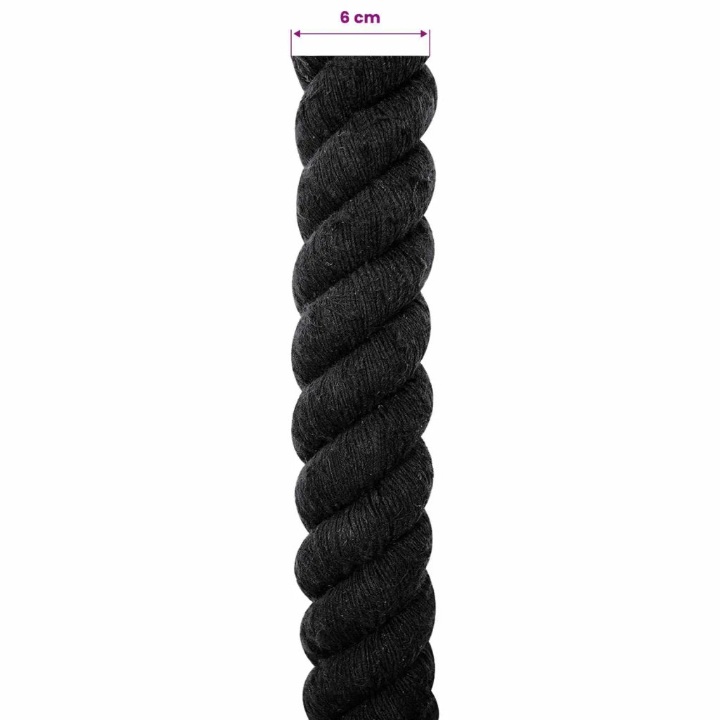 Corda di Cotone 60 mm 5 m Nero 100% Cotone 42011840