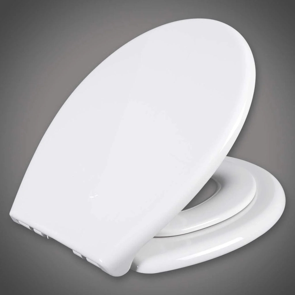 Sedile WC sedile WC per bambini sedile WC per famiglie con meccanismo di chiusura ammortizzata bianco 19_0000680
