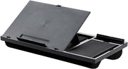 Supporto per Laptop con Piatto per Mouse e Orecchino per Telefono - Supporto Ergonomico per Laptop - Plastica Nero 52,7 x 28,2 x 5,8 cm 1,25 kg