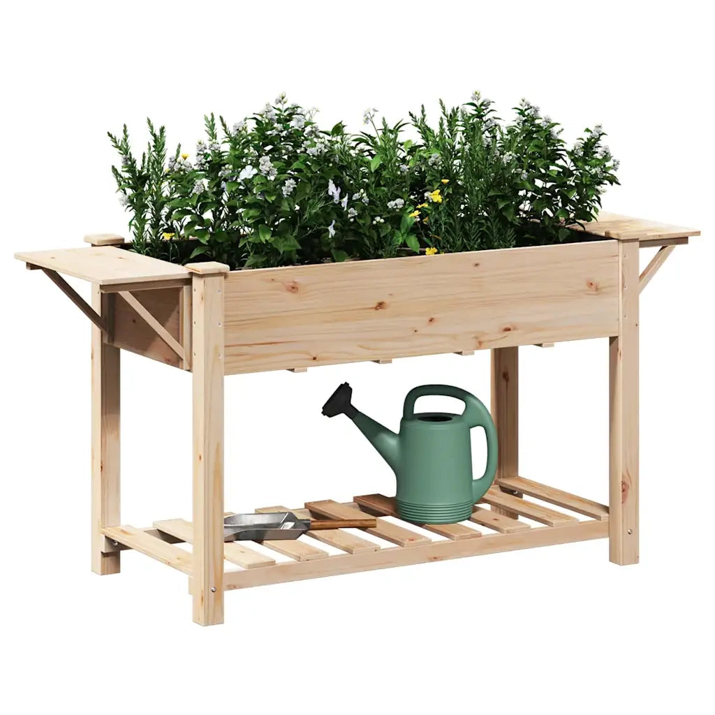 Vaso da giardino con lo scaffale Beige 155 x 59 x 76,5 cm 42006575