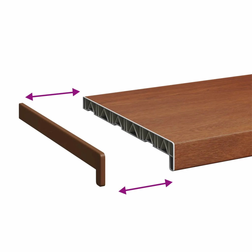Soglia della Finestra Legno Marrone 140 x 35 x 4,5 cm PVC CFW4517983