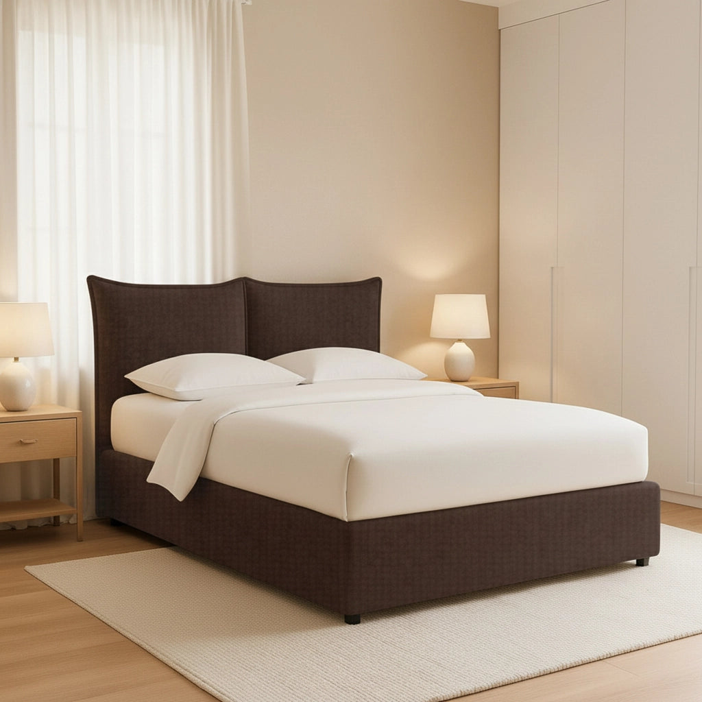 Penzance, Letto Piazza e Mezza Sfoderabile Made in Italy, Marrone