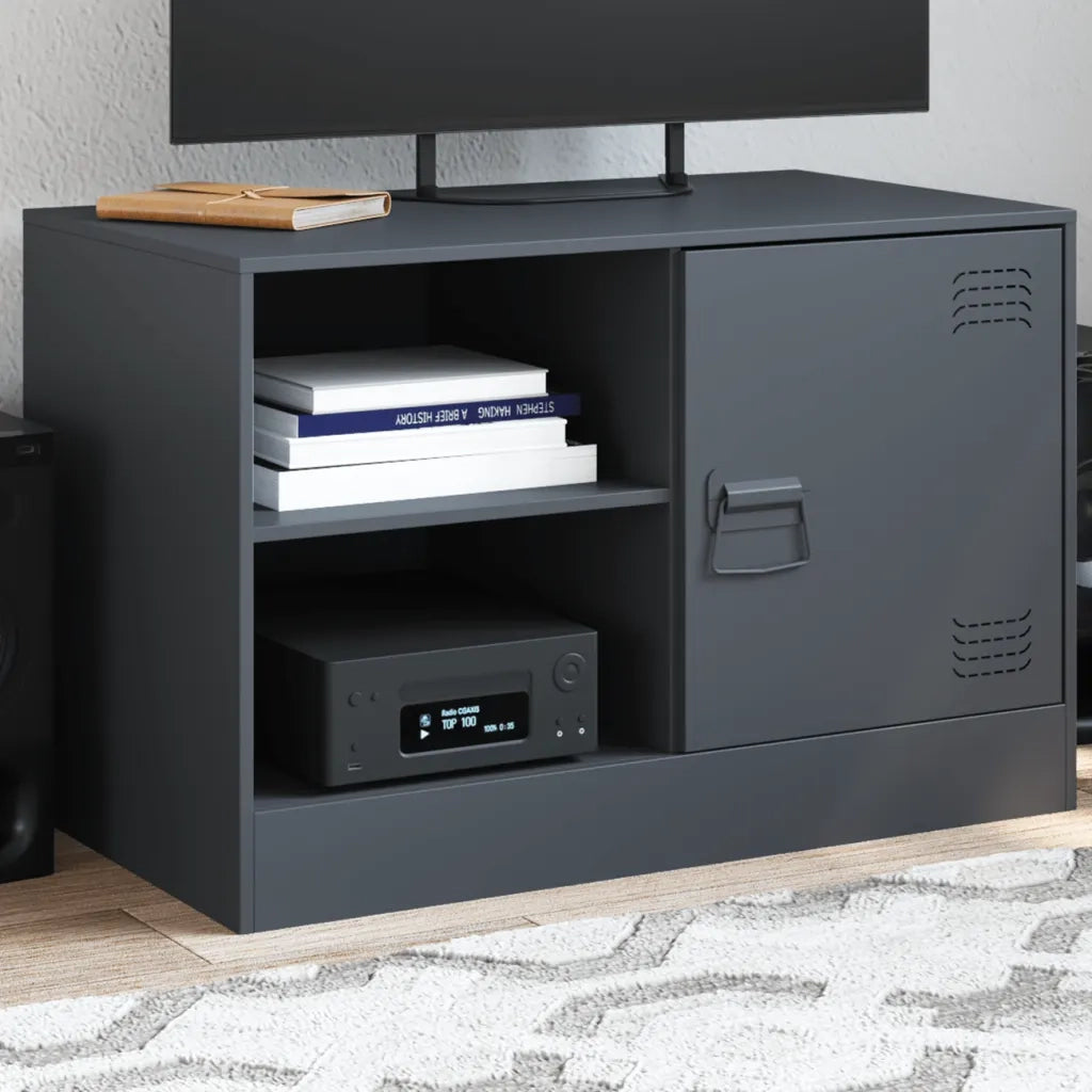Mobile TV Antracite 67x39x44 cm in Acciaio 841695