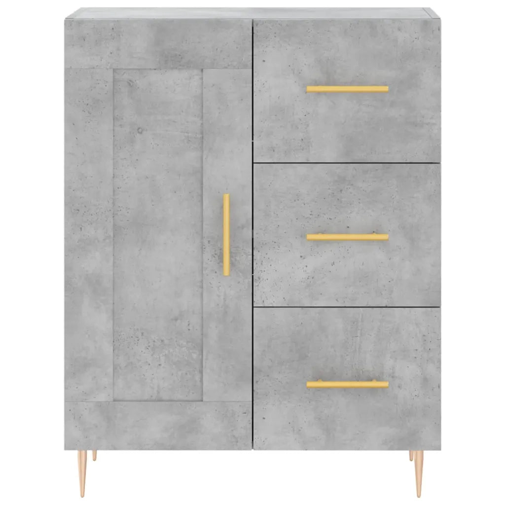 Credenza | Madia | Buffet da pranzo | Armadio da pranzo Grigio Cemento 69,5x34x180 cm in Legno Multistrato