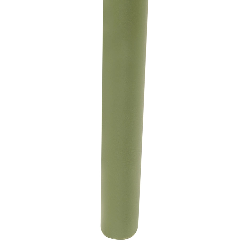 Set di 4 sedie da pranzo in plastica verde per interni ed esterni da giardino con braccioli in stile minimalista