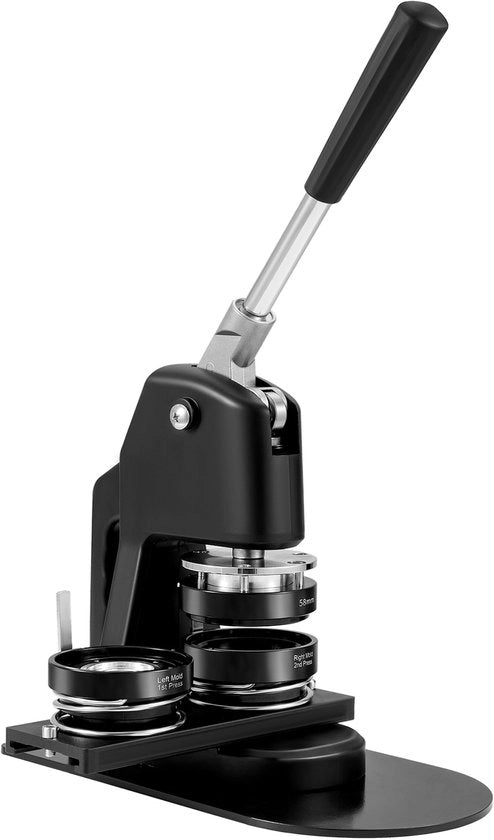 Macchina per bottoni 58mm e 32mm, set di 2 polsi con 200 pezzi di ricambio gratuiti.