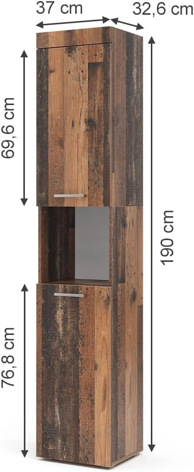 Armadio per il bagno Luna, Oldstyle, 37 x 190 cm