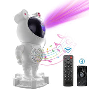 Trade Shop - Proiettore Galassia Luce Notturna Forma Astronauta Altoparlante Bluetooth Telecomando -