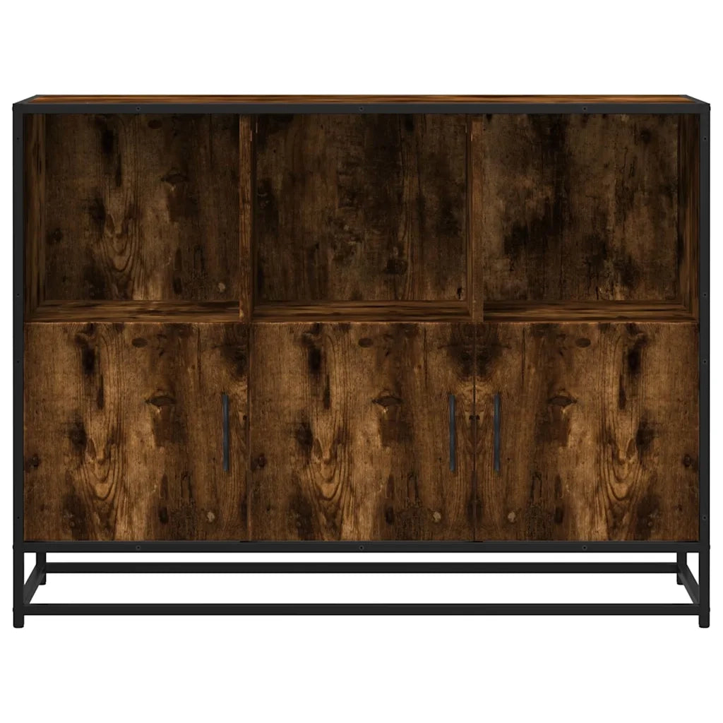 Credenza Rovere Fumo 100x35x76 cm in Legno Multistrato