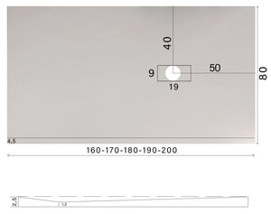 Piatto Doccia in Pietra 90x100 cm Bonussi Manila Marrone