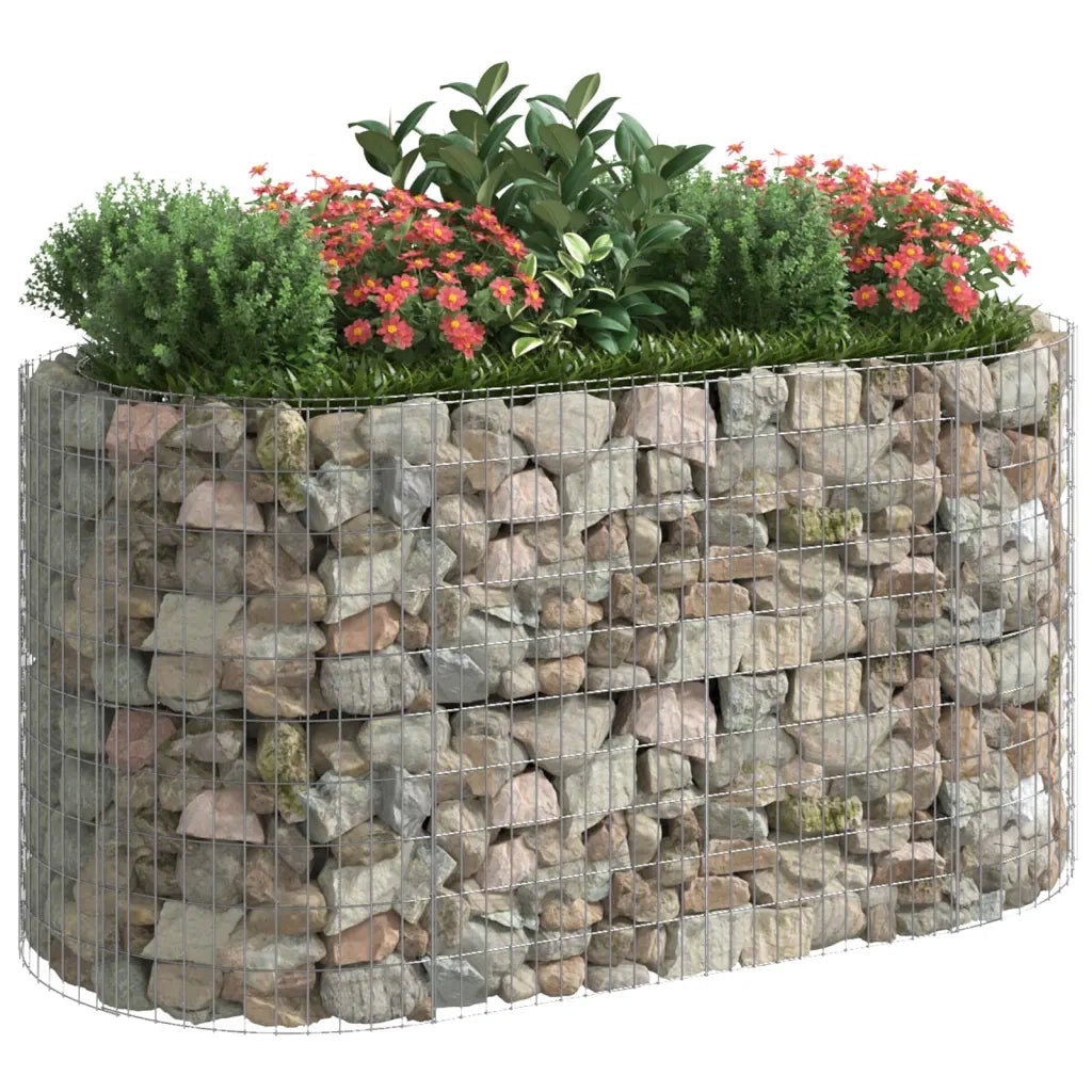 Gabbione con Letto Rialzato in Ferro Zincato 200x100x100 cm 152045