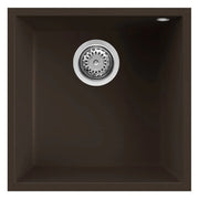 Lavello Elleci Incasso 1 vasca 44x44 Quadra 102 Sottotop Granitek Espresso Marrone LGQ10278BSO