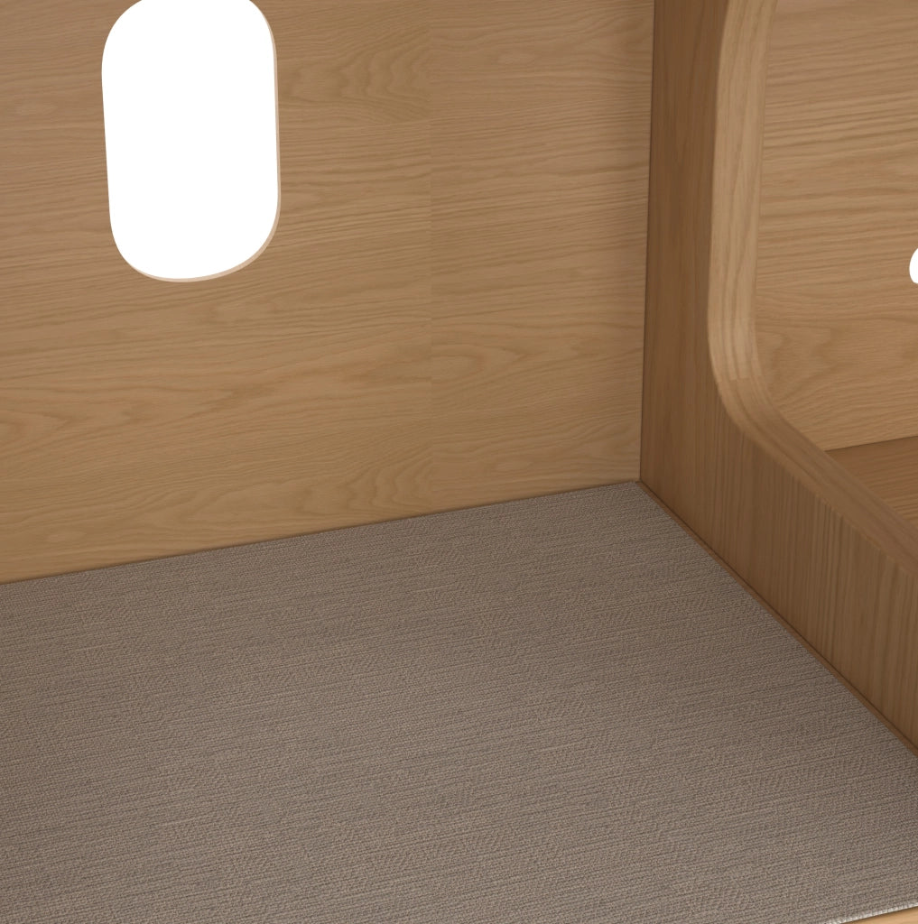 Mobile multifunzione 4 in 1 per gatti e scarpe 140x40x45;5 cm in finitura rovere
