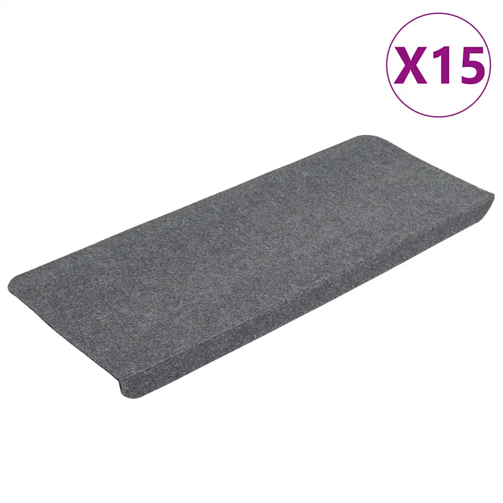 Tappetini Autoadesivi per Scale 15 pz 65x24,5x3,5 cm Grigiocod mxl 121213