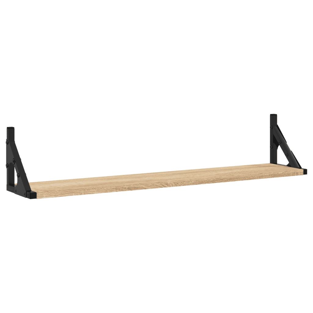 Mensole da parete 2 pz Rovere Sonoma 80x15x15,5 cm Legno ingegnerizzato 836329