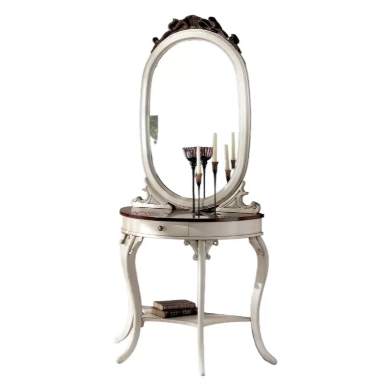 Consolle 1 cassetto classica legno bicolore shabby - Mobili 2G