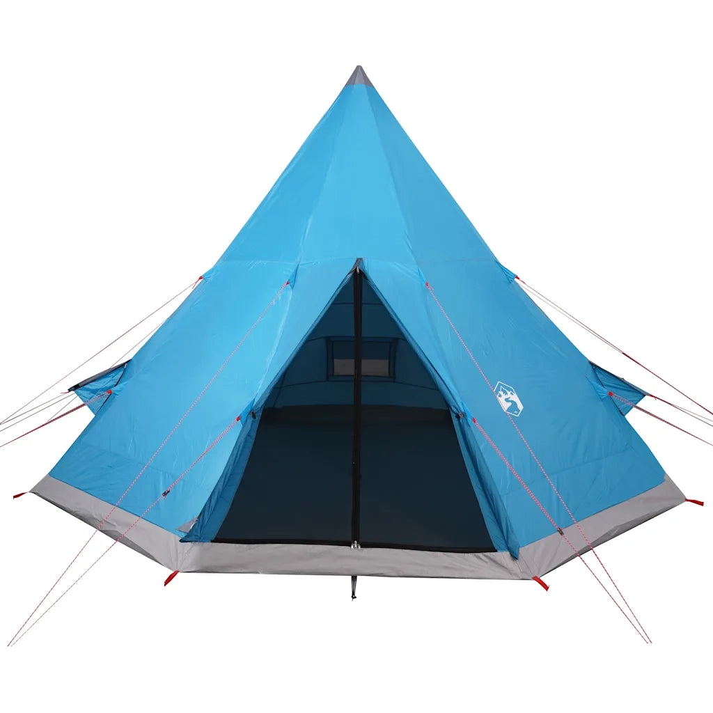 Tenda da Campeggio Tipi per 4 Persone Blu Impermeabile 94381
