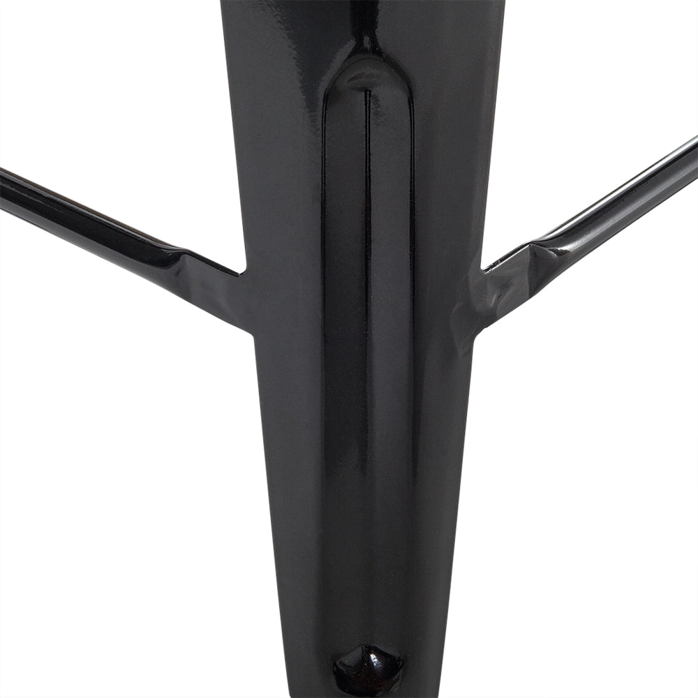 Set di 2 sgabelli da bar in Acciaio Nero 76 cm impilabili altezza bancone industriale